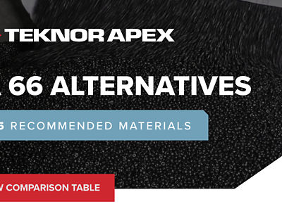 PA 66 alternatives banner highlighting top 5 recommended material solutions for engineering plastics