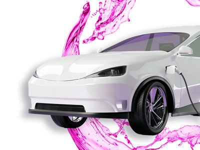 E-mobility, electric car charging battery. 3d rendering