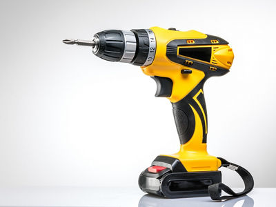 electric screwdriver on a white background