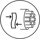 Schwarz-Weiß-Symbole mit Materialeigenschaften