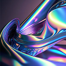 A metalic shiny material with florescent effects