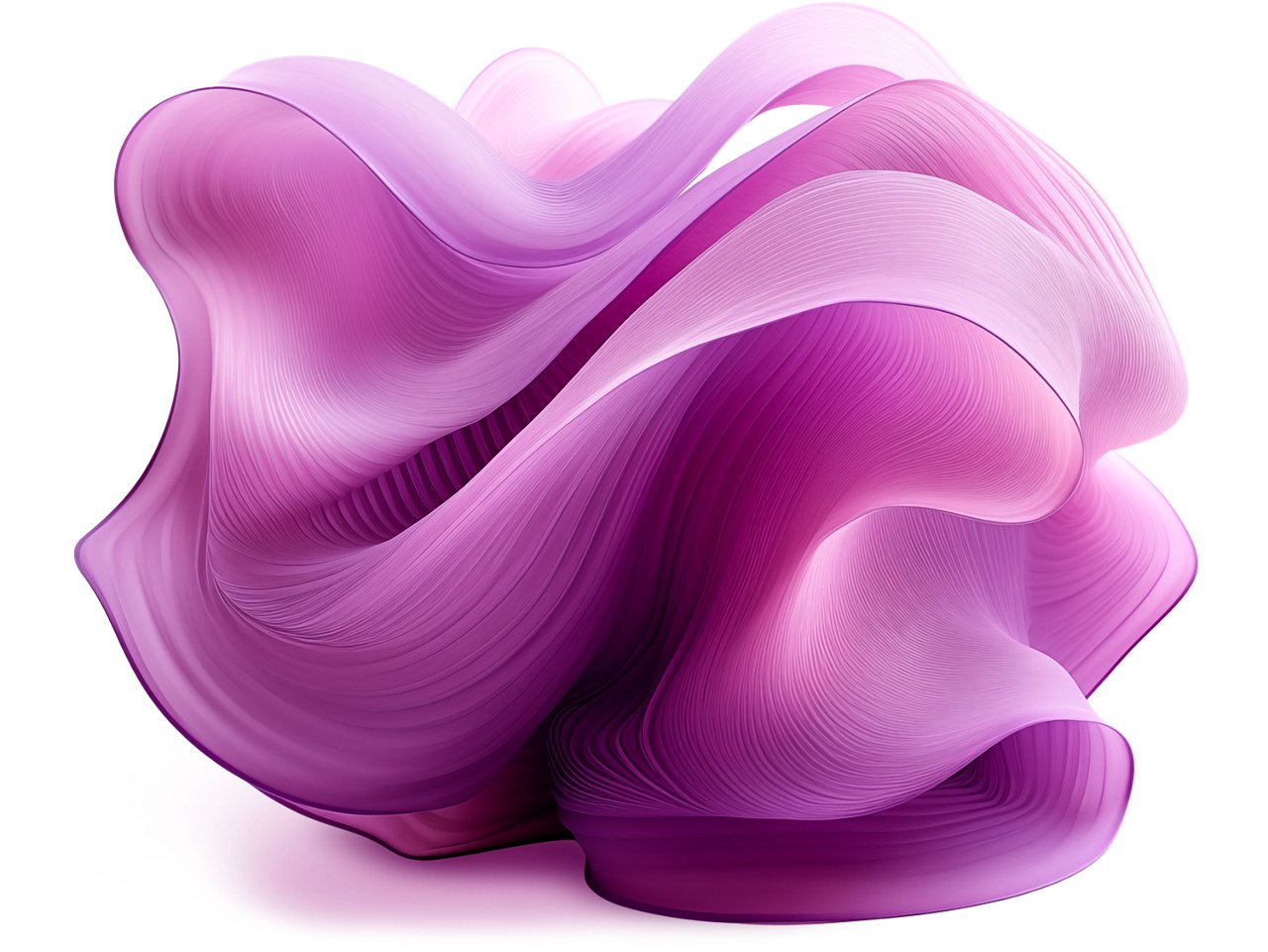 Abstract fabric molded plastic part looking soft, colorful and with depth