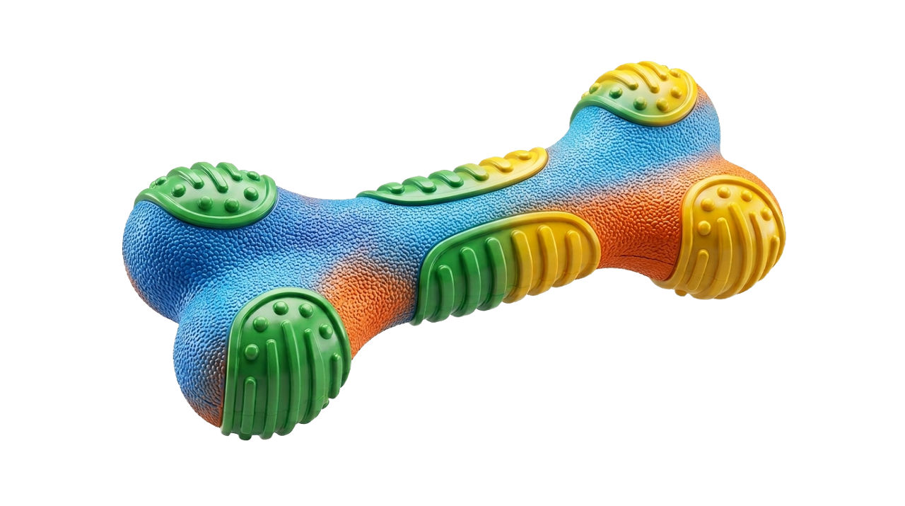Dog Toy made of Thermopastic Elastomer and Vinyl