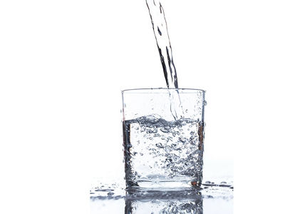 Water pouring into glass